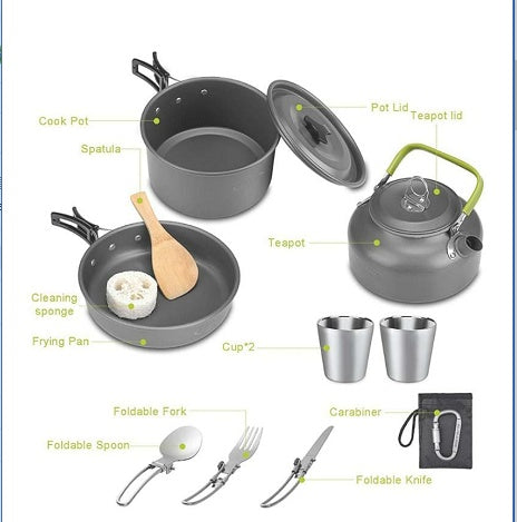 Camping Teapot Set Pot Stove Set