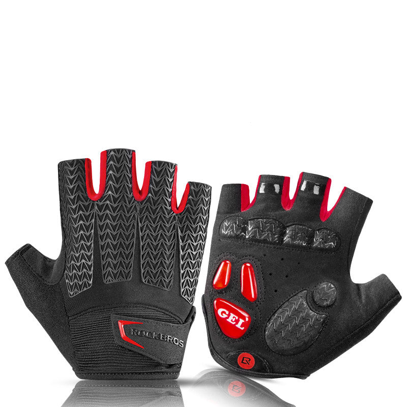 Mountain bike short finger riding gloves
