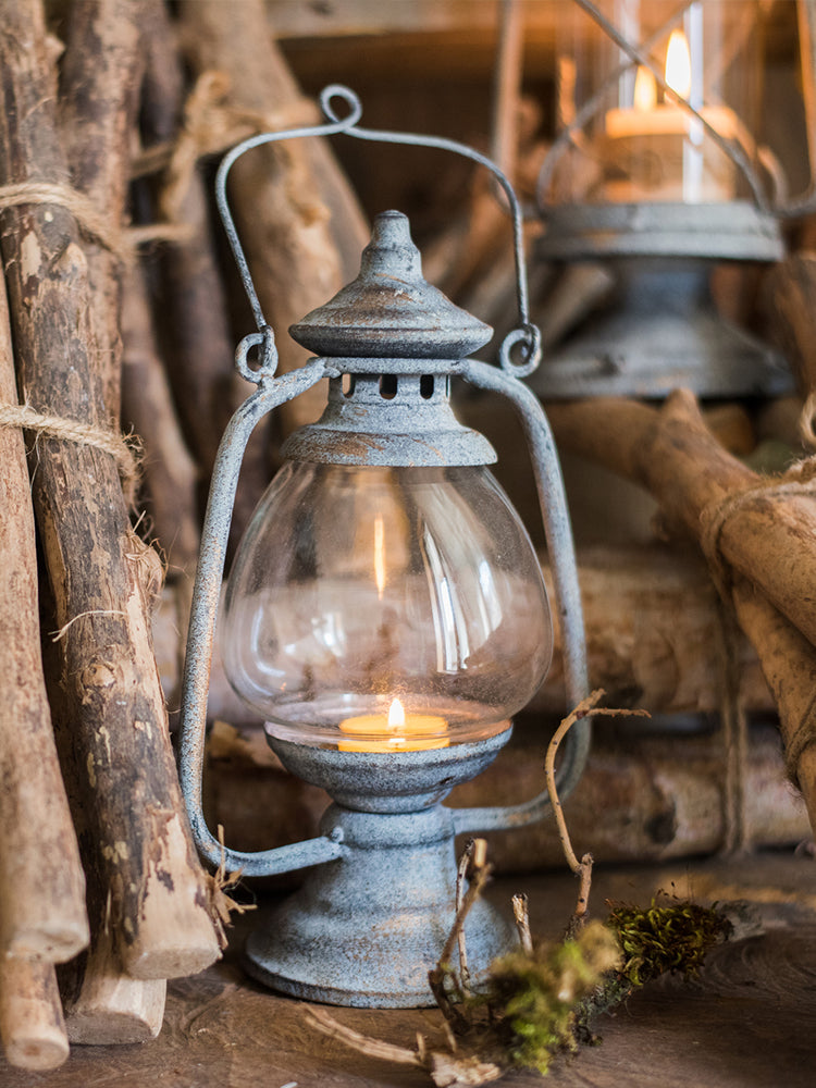 Retro Iron Candlestick Small Lantern