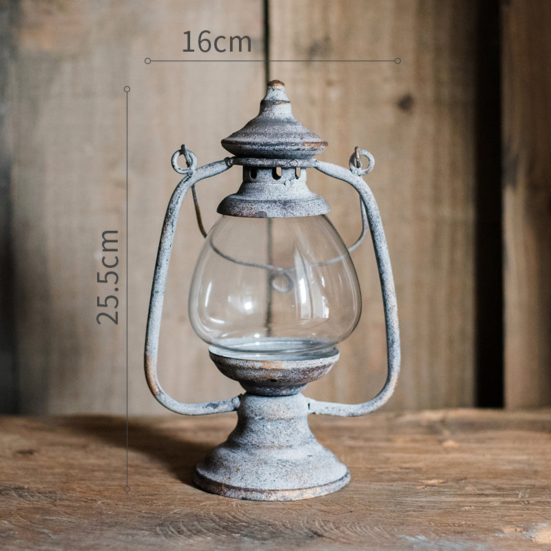 Retro Iron Candlestick Small Lantern