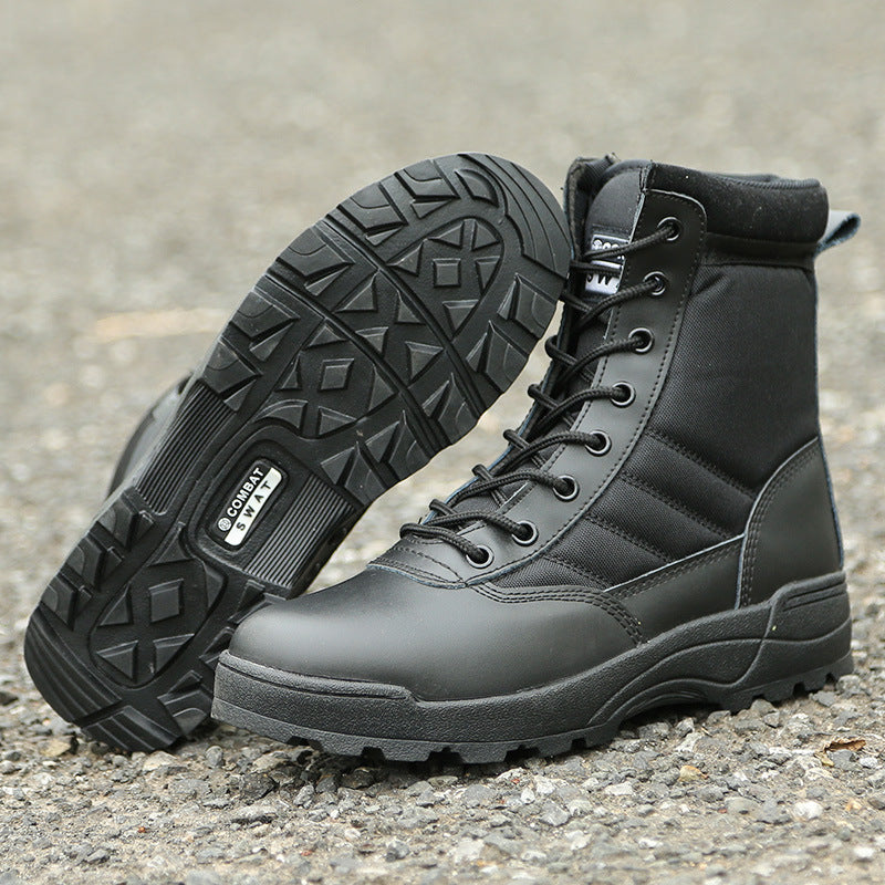 Tactical Black High-top Outdoor Boots