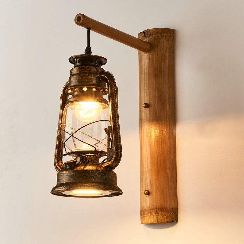 Retro Horse Lantern Wall Lamp Tea House