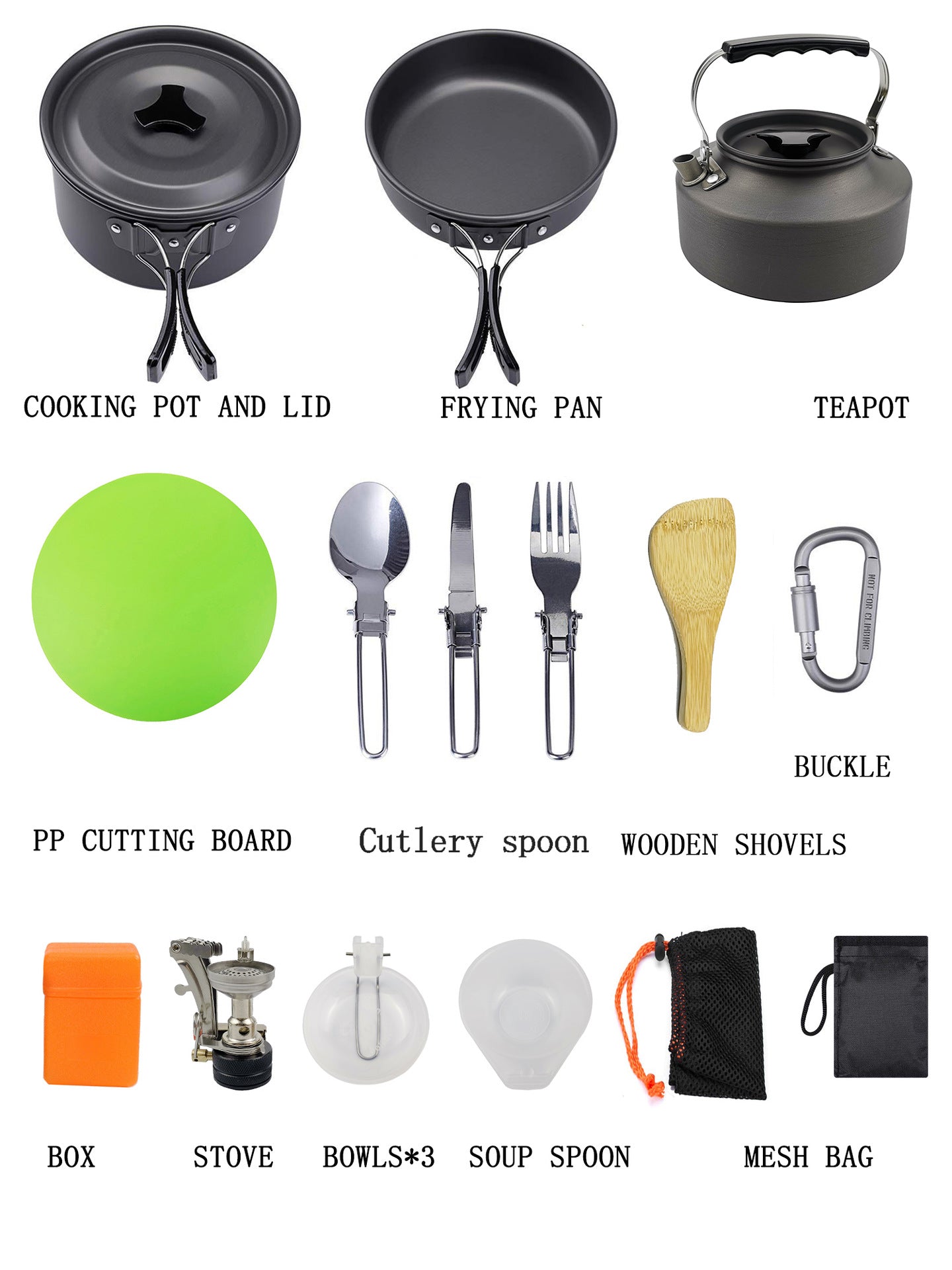 Camping Teapot Set Pot Stove Set