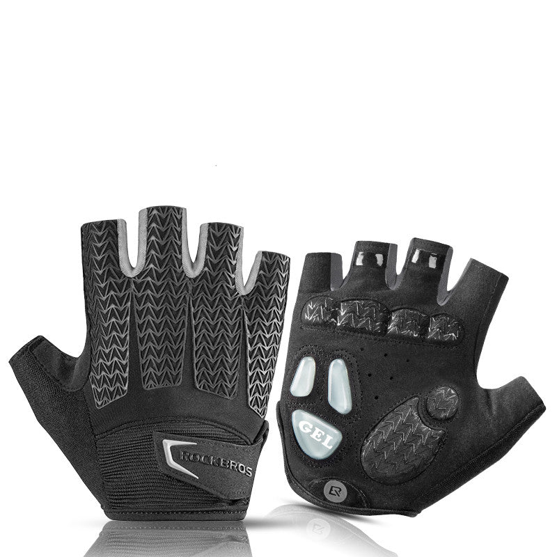 Mountain bike short finger riding gloves