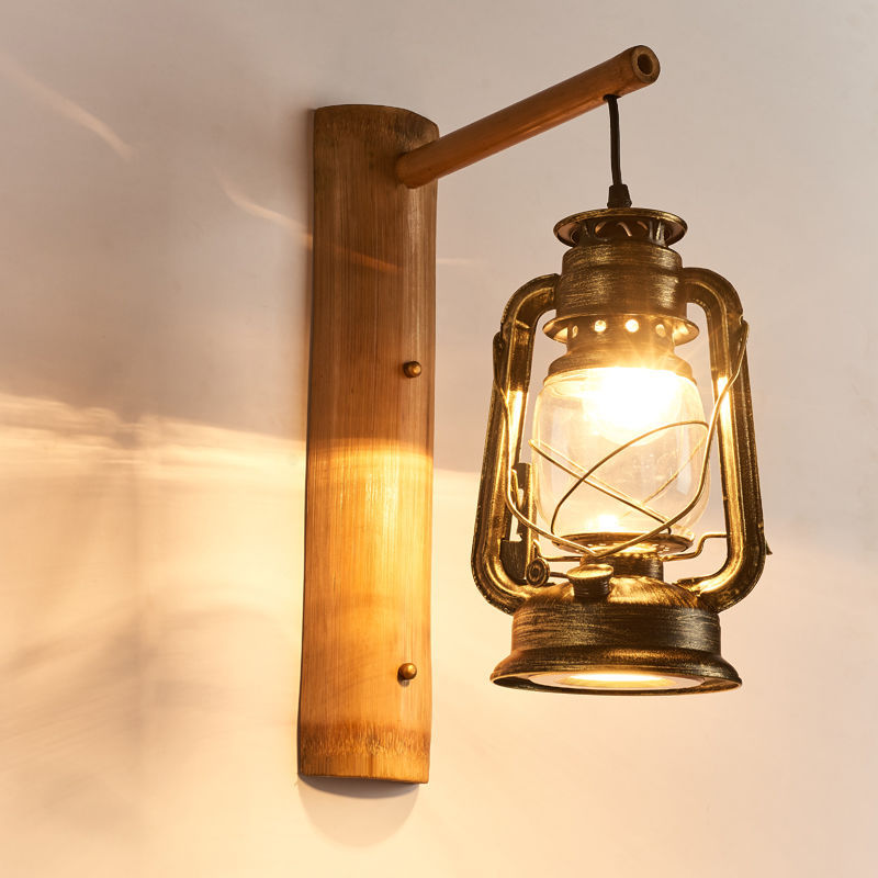 Retro Horse Lantern Wall Lamp Tea House