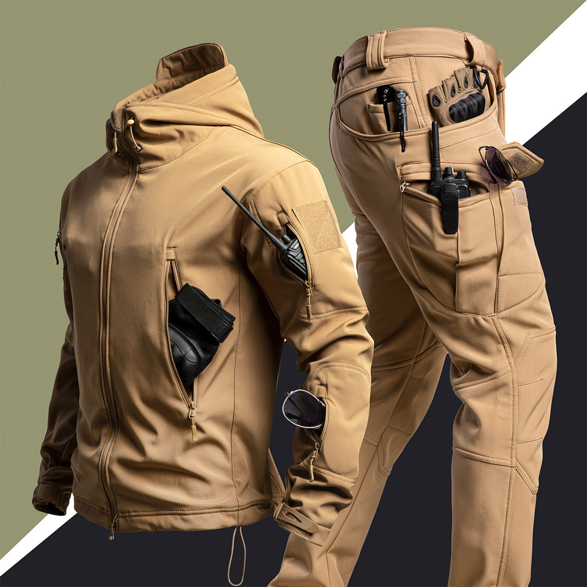 Camouflage Winter Outdoors Shell Jacket
