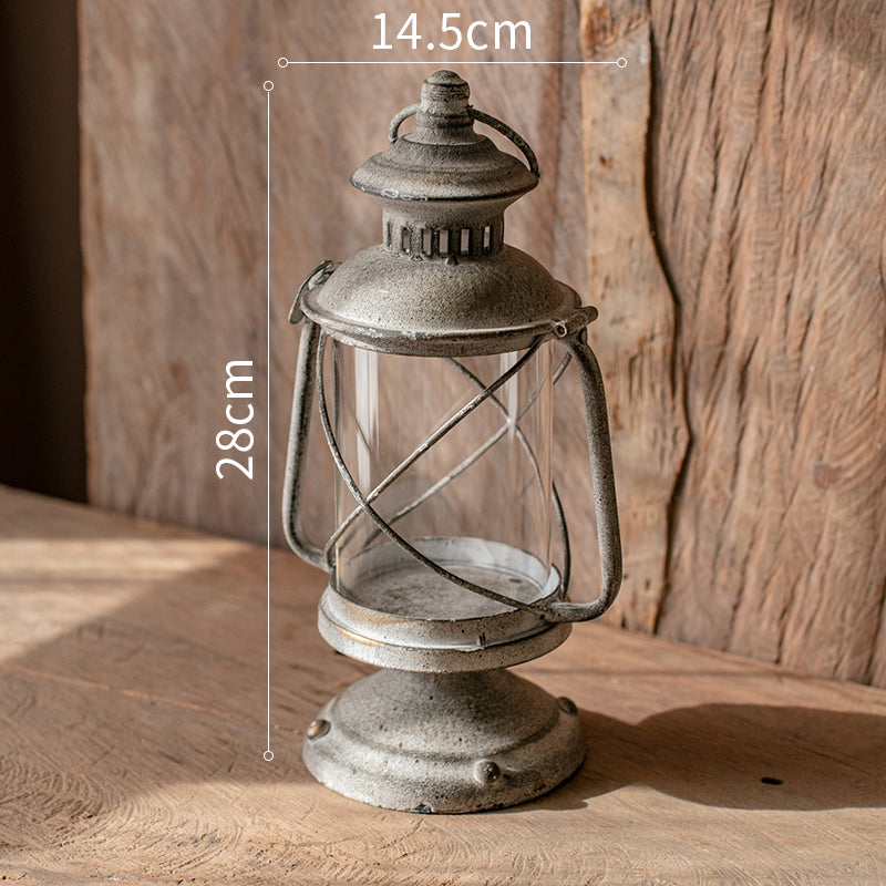 Retro Iron Candlestick Small Lantern