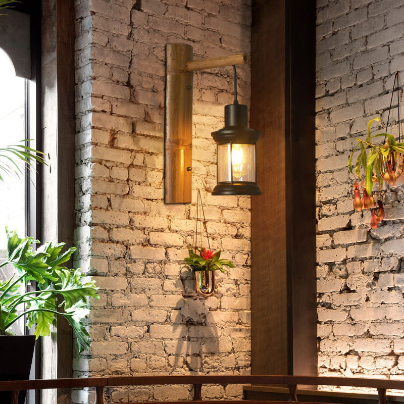 Retro Horse Lantern Wall Lamp Tea House